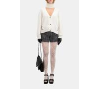 The Kooples Pearl And Pointelle Rib Cardigan Ecru size 36 | Cardigans Outlet | Women | Brown 36