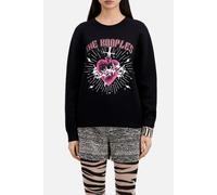 The Kooples Pull Col Rond Jacquard Sacred Heart Black White size 34 | Sweaters Outlet | Women | Black 34