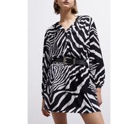 The Kooples Robe Print Zebra Black White size 36 | Mini Dresses Outlet | Women | Black 36