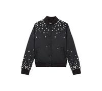 The Kooples Satin Bomber With Rhinestone Pearls Black size 36 | Bomber Jackets Outlet | Women | White 36