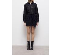 The Kooples Short Elasticated Skirt With English Embroidery Black size 40 | Mini Skirts Outlet | Women | White 40