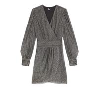 The Kooples Short Lurex Wrap Dress Silver size 36 | Mini Dresses Outlet | Women | Gray 36