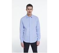 The Kooples Slim Declined Striped Shirt With Hidden Button Pad White / S size S | Casual Shirts Outlet | Men | White S