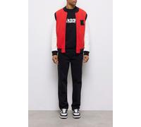 The Kooples Teddy With Leather Sleeve And K Embroidery Red/white size M | Bomber Jackets Outlet | Men | White M