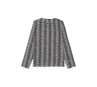The Kooples Top Manches Longues Print Zig Zag Black White size 36 | Blouses Outlet | Women | Black 36