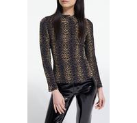 The Kooples Top Manches Longues Smock Stripy Leopard size 38 | Blouses Outlet | Women