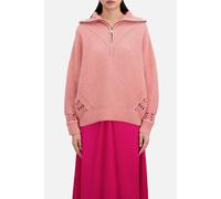 The Kooples Turtleneck Sweater In Pearl And Pointelle Rib Old Pink size 36 | Knitted Sweaters Outlet | Women | Green 36