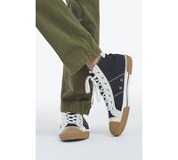 The Kooples Unisex Canvas Riding Basket With Leather Trim Black size 44 | Sneakers Outlet | Unisex | White 44