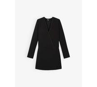 The Kooples Womens Bla01 Double-breasted Pleated-hem Stretch-woven Mini Blazer Dress S