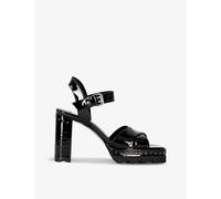 The Kooples Womens Black Stud-embellished Patent-leather Heeled Sandals Eur 36 / 3 Uk Women