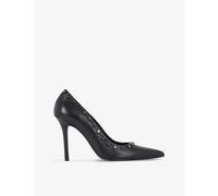 The Kooples Womens Black Stud-embellished Stiletto-heel Leather Court Shoes Eur 37 / 4 Uk Women