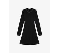 The Kooples Womens Black Stud-embellished Stretch-woven Mini Dress M
