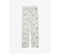 The Kooples Womens Light Blue/white Floral-print High-rise Woven Trousers L