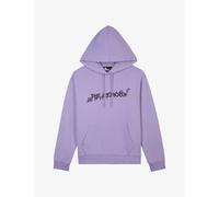 The Kooples Womens Light Purple Logo-print Relaxed-fit Cotton Hoody S