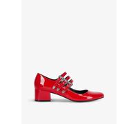 The Kooples Womens Red Buckle-embellished Leather Mary Jane Heels Eur 40 / 7 Uk Women