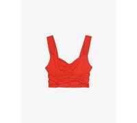 The Kooples Womens Red Sweetheart-neck Sleeveless Stretch-woven Top M