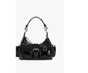 The Kooples Womens The Kooples Amelia Leather Shoulder Bag Black 1 Size