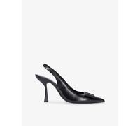 The Kooples Womens The Kooples Bow-Embellished Slingback-Strap Leather Heels Black Eur 36 / 3 UK Women