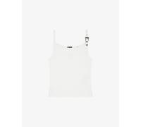 The Kooples Womens The Kooples Buckle-Embellished Slim-Fit Stretch-Cotton Vest Ecru L