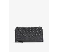The Kooples Womens The Kooples Skull-Embellished Quilted Small Leather Clutch Bag Black 1 Size