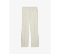 The Kooples Womens The Kooples Straight-Leg High-Rise Stretch-Woven Trousers Ecru 12