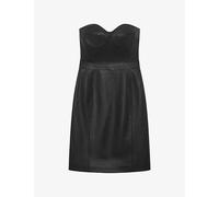 The Kooples Womens The Kooples Strapless Corset-Effect Leather Mini Dress Black M