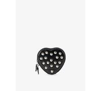 The Kooples Womens The Kooples Stud-Embellished Leather Coin Purse Black 1 Size