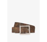 The Kooples Womens The Kooples Vintage-Effect Leather Belt Brown S