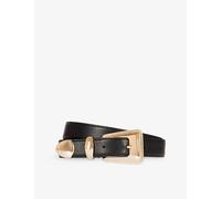 The Kooples Womens The Kooples Western-Buckle Leather Belt Black S