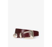 The Kooples Womens The Kooples Western-Buckle Leather Belt Bordeaux L