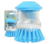 The Kosher Cook Dairy Blue Sud-Zee Scrub Brush with Liquid Dish Soap Dispenser -Scouring Sponge Bristles with Ergonomic Handle - Color Coded Kitchen Tools