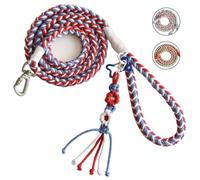 The KUDOS Handmade Dog Leash with Alloy Buckle - Durable and Stylish Woven Pet Leash for Small to Medium Dogs - Adjustable, Comfortable Handle (Nautical Breeze)