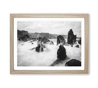 The Kula Hawaii Coastline Painting Modern Art Framed Print | A3 Oak Framed Wall Art | Ready to Hang | Modern Historical Picture | Living Room Bedroom Lounge Office