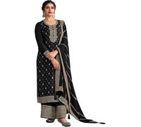 The kurti bazaar Ethnic Party Wear Indian Plus Size Salwar Kameez Dupatta Suits Pakistani Ready to Wear Trouser Pant Dress, Black, 52