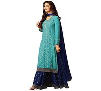 The kurti bazaar Girl's Wear Pakistani Designer Sharara Palazzo Suits Indian Stitched Shalwar Kameez Dresses, Choice 2, 54