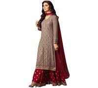 The kurti bazaar Girl's Wear Pakistani Designer Sharara Palazzo Suits Indian Stitched Shalwar Kameez Dresses, Choice 1, 34
