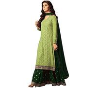 The kurti bazaar Girl's Wear Pakistani Designer Sharara Palazzo Suits Indian Stitched Shalwar Kameez Dresses, Choice 4, 44