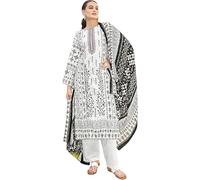 The kurti bazaar Indian Navratri Bollywood Style Designer Sewn Salwar Kameez Beautiful Party Wear Dress, White 2, 54