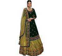 The kurti bazaar Pakistani Designer Wedding Wear Salwar Kameez Lehenga Combo Suits Stitched Anarkali Lengha Dupatta Dress, Choice-3, Medium