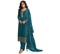 The kurti bazaar Pakistani Indian Gorgeous Women's Wear Beautiful Salwar Kameez Pant Dupatta Suits, Choice 7, 48