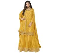The kurti bazaar South Asian Wear Pakistani Indian Designer Stitched Palazzo Kameez Shalwar Suits, Choice 2, 46