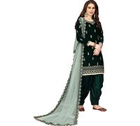 The kurti bazaar Stitched Traditional Wear Punjabi Patiyala Suits Heavy Embroidery Work Shalwar Kameez Dress, Choice-2, 34