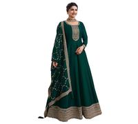 The kurti bazaar Wedding Wear Pakistani Salwar Kameez Dress Sewn Indian Style Anarkali Gown Suits, Green, 52