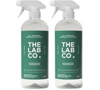 The Lab Co. Antibacterial All Purpose Cleaner 750ml Multi Surface Cleaning Spray Refreshing Fragrance Lime Peppermint Cucumber (Pack of 2)