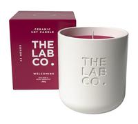 The Lab Co. Ceramic Candle 280g 45hrs Burn Time. Welcoming Fragrance with Oud Rose Bergamot Patchouli. 100% Vegan Soy Wax