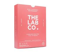 The Lab Co. Laundry Detergent Strips Sheets Eco Ultra-Concentrated Non-Bio Energising Grapefruit & Pink Peppercorn for Hand and Machine Washing. For 64 Loads