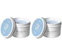 The Lab Co. Luxury Scented Candle | 30hrs Burn Time | Soothing Fragrance with Linen, Chamomile and White Rose | 100% Vegan Soy Wax | 180g Wax Weight (Pack of 2)