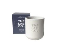The Lab Co. Luxury Scented Candle | Ceramic Jar | 45hrs Burn Time | Relaxing Fragrance with Cotton, Lavender and Jasmine | 100% Vegan Soy Wax | 280g wax weight