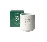 The Lab Co. Ceramic Candle 280g 45hrs Burn Time. Refreshing Fragrance with Lime Peppermint Cucumber. 100% Vegan Soy Wax, Green