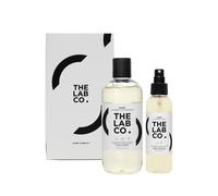 The Lab Co. Sleep Care Kit. Non Bio Laundry Detergent Wash 300ml and Fabric Deodoriser Freshener Mist Spray 150ml for bedding, sleepwear and pillows. Lavender & Chamomile.